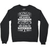 Real Kings Are Born On November 2 Crewneck Sweatshirt