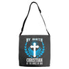 By Birth Christian By the Grace of God Adjustable Strap Totes