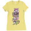 piggy pizza Ladies Fitted T-Shirt
