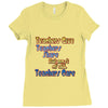 teachers give, share, care Ladies Fitted T-Shirt