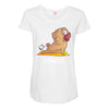 yoga pug exhale Maternity Scoop Neck T-shirt