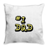 new dad number one 1 dad Throw Pillow