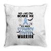 no one can scare me i am atomach cancer warrior Throw Pillow