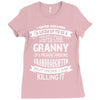 Super Cool Granny Of A Freaking Awesome Granddaughter Ladies Fitted T-Shirt