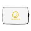 the game is on Laptop sleeve