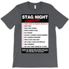 funny stag night checklist, ideal gift, christmas present T-Shirt