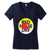 red nose day Women's V-Neck T-Shirt