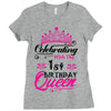 Celebrating With the 1st Birthday Queen Ladies Fitted T-Shirt