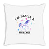 i'm really a unicorn Throw Pillow