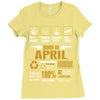 Born April  Multitasking Problem Solving Tees Ladies Fitted T-Shirt