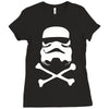 stormtrooper skull Ladies Fitted T-Shirt