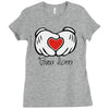 mickey et l'amour en Ladies Fitted T-Shirt