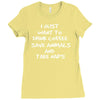 i just want to drink coffee Ladies Fitted T-Shirt