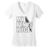 my pen is huge (2) Women's V-Neck T-Shirt