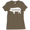 pig sausages funny Ladies Fitted T-Shirt
