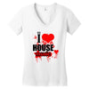 i love house music t shirt men logo3 new t shirt clothing design men Women's V-Neck T-Shirt