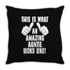 this is what an amazing auntie looks like Throw Pillow