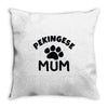 pekingese mum Throw Pillow