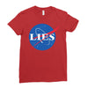 lies nasa logo Ladies Fitted T-Shirt