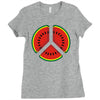 watermelon peace sign Ladies Fitted T-Shirt