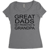 great dads get promoted Women's Triblend Scoop T-shirt