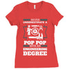 Never Underestimate A Pop Pop With An Engineer Degree Ladies Fitted T-Shirt