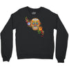 women's sugar skull purple Crewneck Sweatshirt