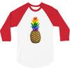 rainbow pineaplle 3/4 Sleeve Shirt