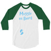 Muggle On Board Blue 3/4 Sleeve Shirt