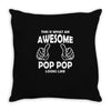 Awesome Pop Pop Looks Like Throw Pillow
