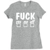 fuck you me off fun Ladies Fitted T-Shirt