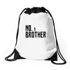 number one brother Drawstring Bags