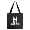 game over Tote Bags