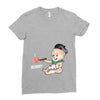 Cute Baby Painter's Mom Love Ladies Fitted T-Shirt