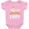 kings are born in 1989 Baby Onesie