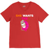 She Wants D - Dunkin Donuts V-Neck Tee