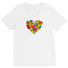 color flower V-Neck Tee