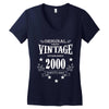 original parts vintage established 2000 perfectly aged Women's V-Neck T-Shirt