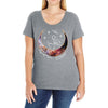 Space Skeleton Ladies Curvy T-Shirt