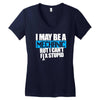 i may be a mechanic Women's V-Neck T-Shirt
