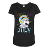 unicorns are born in july cute unicorn Maternity Scoop Neck T-shirt