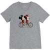 biking down main street V-Neck Tee