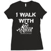i walk with wasd Ladies Fitted T-Shirt