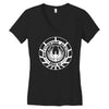 battlestar galactica distressed badge Women's V-Neck T-Shirt