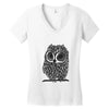 owl on athletic Women's V-Neck T-Shirt