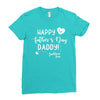 Happy First Father's Day Daddy Ladies Fitted T-Shirt