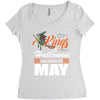 Halloween Kings Are Born In May Women's Triblend Scoop T-shirt