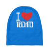 i love techno Baby Beanies