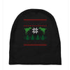 ugly dinosaur christmas Baby Beanies