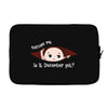 December Peeking Out Baby Girl Laptop sleeve